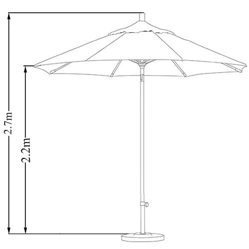Ô DÙ  Cho quán cà phê cao cấp đường kính rộng 3 mét sắt hộp sơn tĩnh điện 13x26