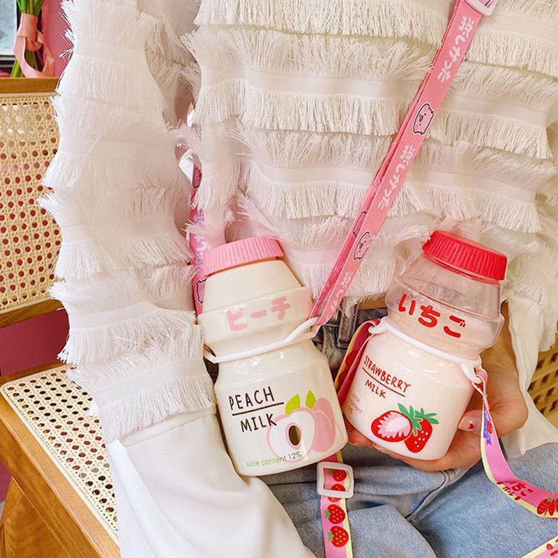Bình nước nhựa 480ml chống rơi phong cách Hàn Quốc dành cho bé