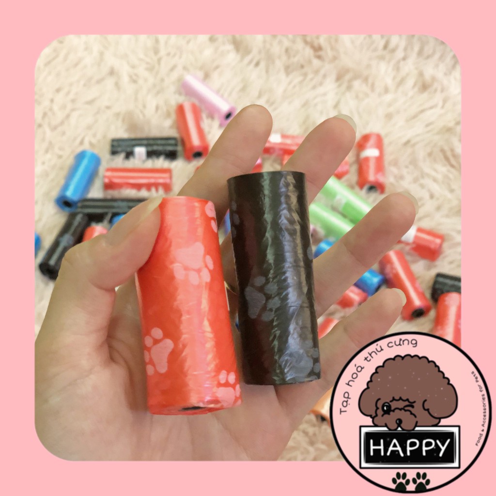 HOẢ TỐC | Túi rác mini dọn vệ sinh chó mèo / Cuộn túi hốt phân shit tiện dụng cho thú cưng - Tạp Hóa Thú Cưng Happy