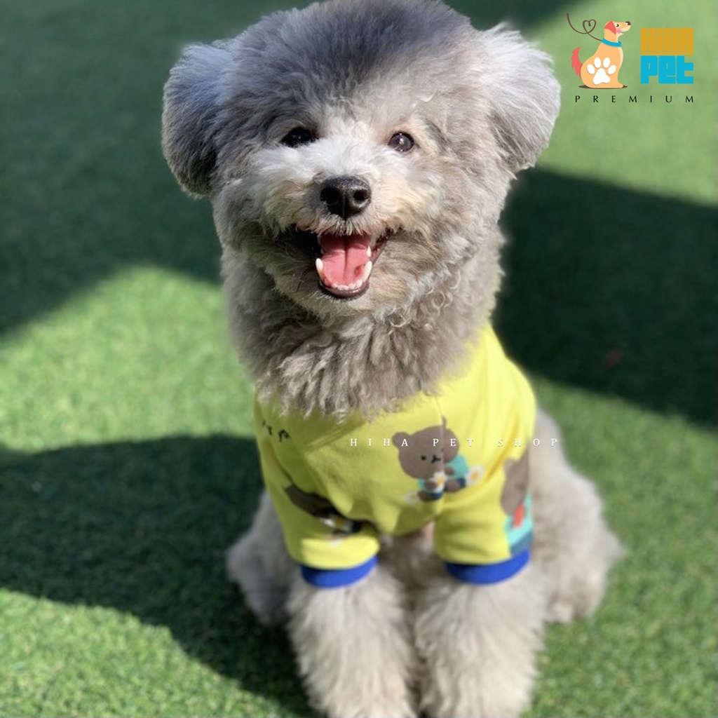 Áo Thun Tay Lỡ Chó Mèo Màu Pastel Thiết Kế Chuẩn Hàn Quần Áo Thú Cưng Hihapet.