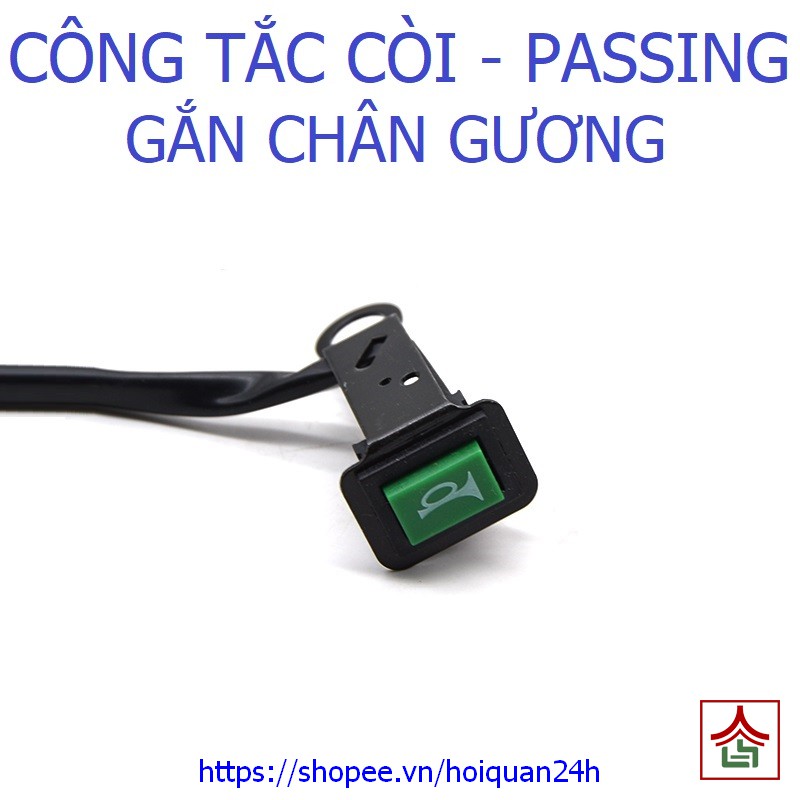 Công Tắc Còi Passing Có Pat Gắn Chân Gương Cho Xe Máy, Xe Điện