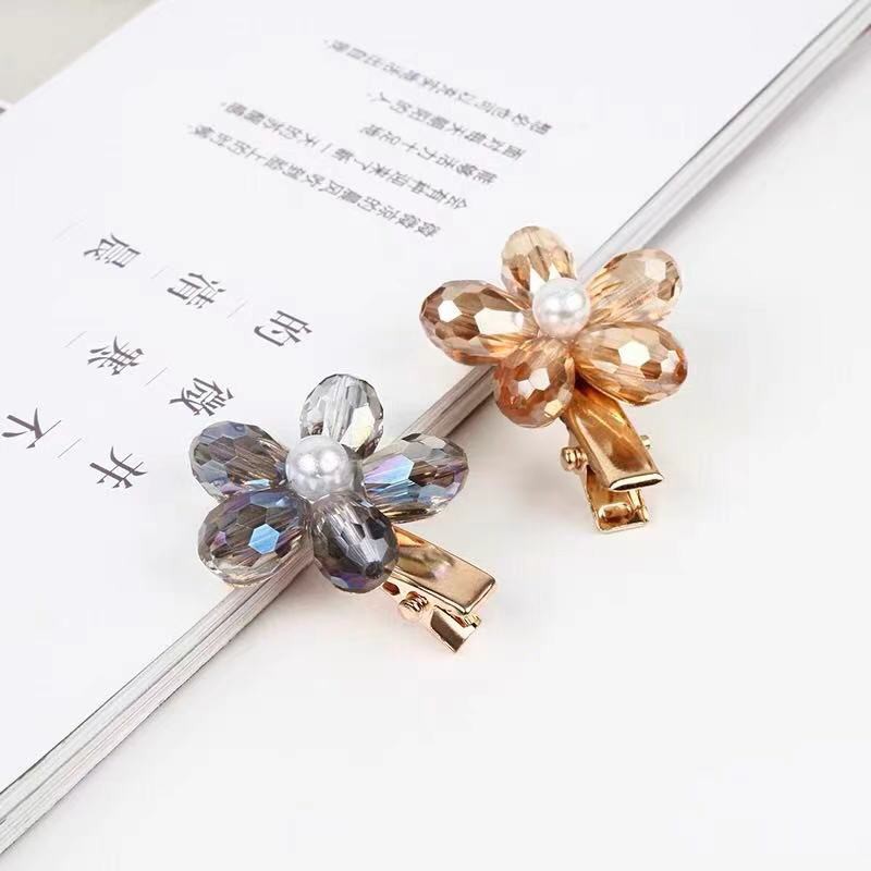 Kẹp Tóc Hình Hoa Đính Pha Lê Giả Thời Trang Cho Nữ