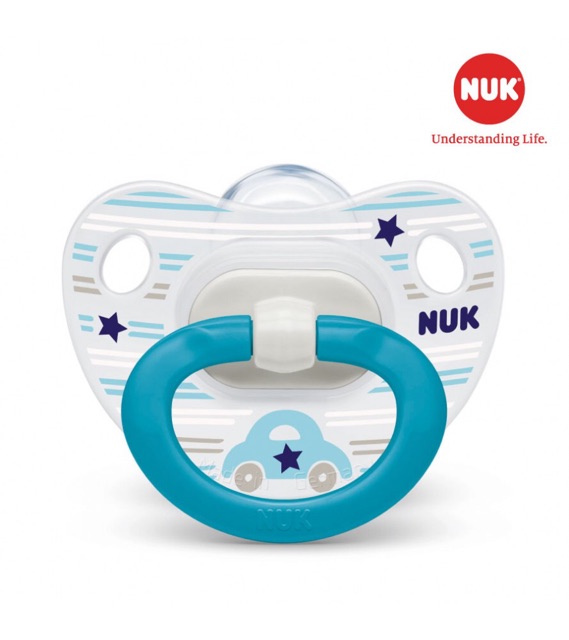 TY GIẢ NUK SILICON CLASSIC CHỈNH NHA 0-6M/6-18M