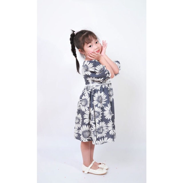 Đầm Xòe Công Chúa Tamiuy Họa Tiết Hoa Hướng Dương Xinh Xắn Đáng Yêu Cho Các Bé Từ 1-10 Tuổi