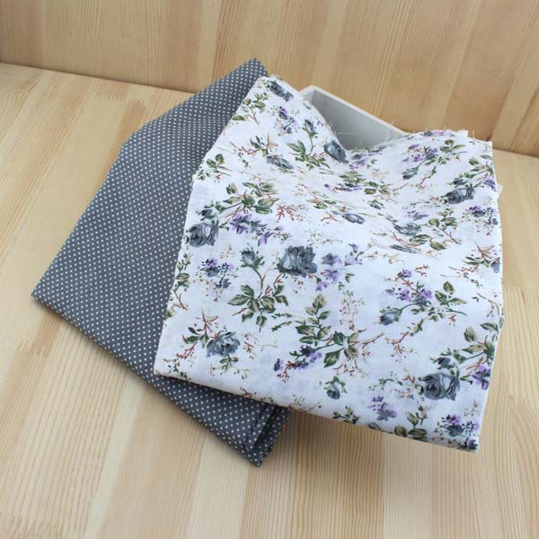 Set 7 Tấm Vải cotton Màu Xám Trơn Kích Thước 50 * 50cm Dùng Làm Đồ Thủ Công diy