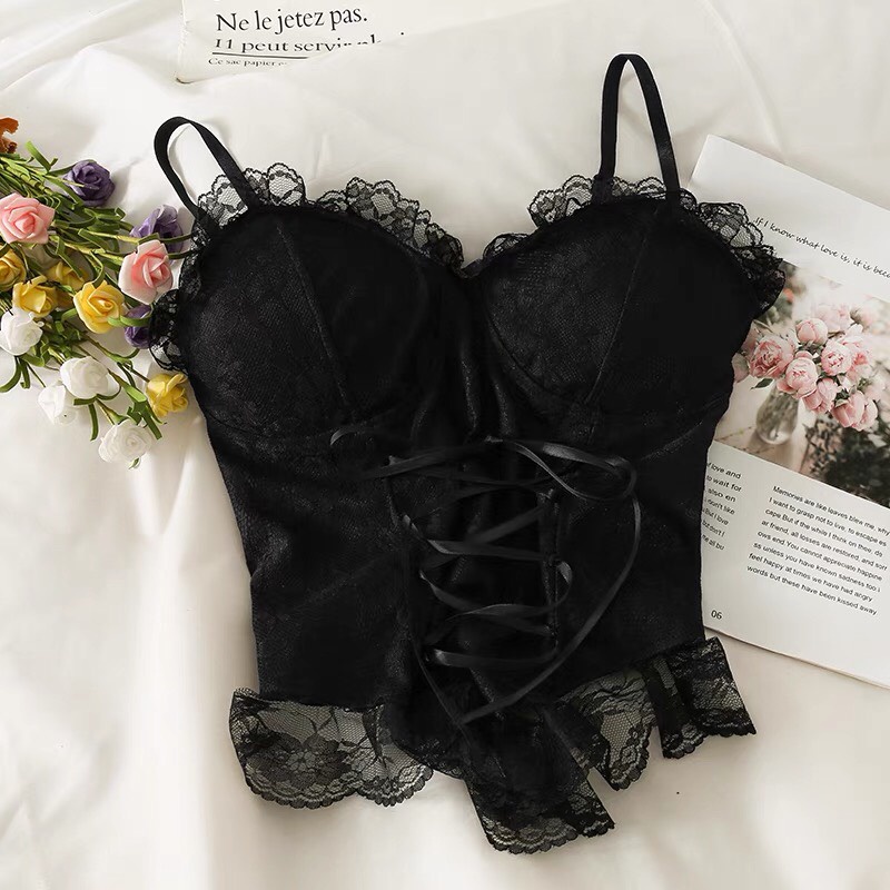ÁO lót nữ LENABRA,BR66- bra corset tiểu thư, bra dây rút công chúa