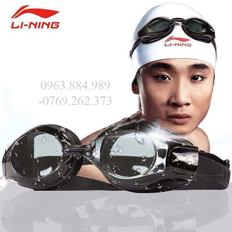 Hàng chính hãng - Kính bơi cao cấp KB.02 thương hiệu thể thao Li-ning chất lượng đỉnh cao cho anh chị em