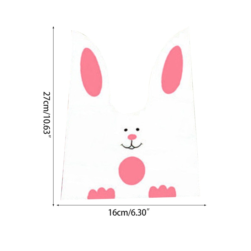 Set 50 Túi Đựng Kẹo Hình Thỏ Tai Dài Dễ Thương