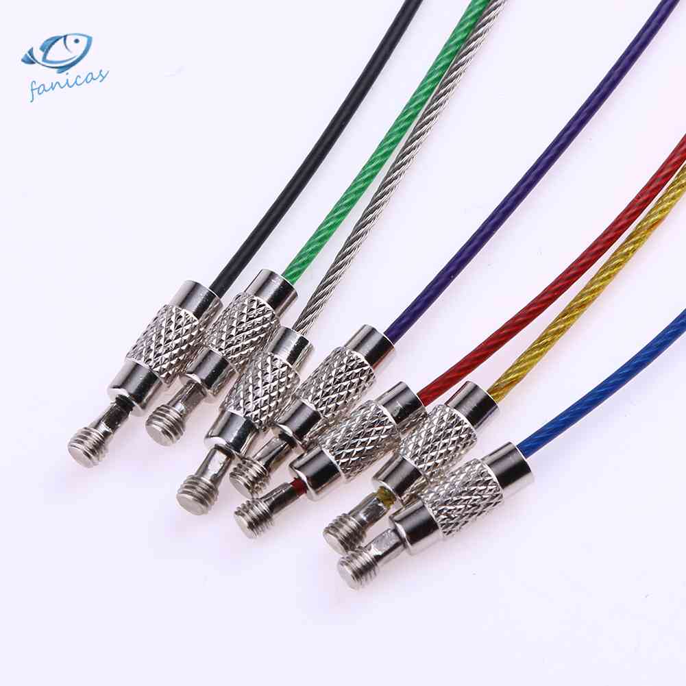 Set 7 Móc Khóa Dây Thừng Bằng Thép Không Gỉ EDC