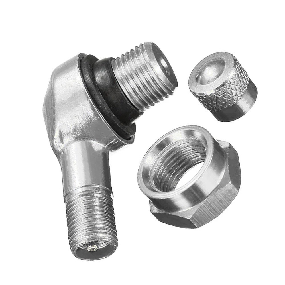 Nắp Van Bánh Xe Mô Tô Cnc 11.3mm Bằng Hợp Kim Nhôm Không Ruột Cao Su 90 Độ Nhiều Màu Chất Lượng Cao