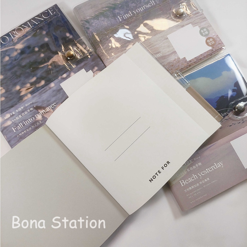 Sổ tay vuông Note for cube giấy ô vuông và trơn ghi chép bullet journal 168 trang | BNS047