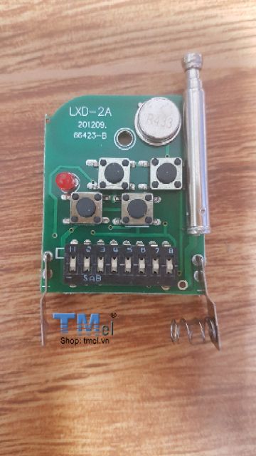 Remote mã gạt vân gỗ tần số 433Mhz