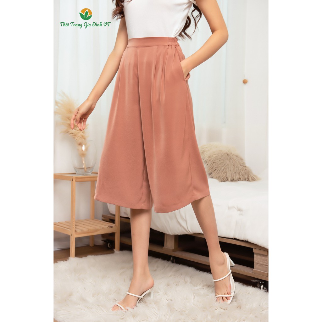 Quần culottes ống rộng, dáng lửng nữ Q06.2102 - Thời Trang Gia Đình VT