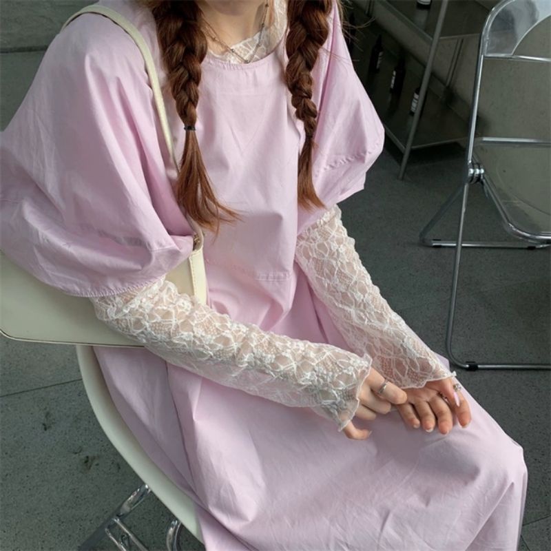 Áo lưới ren mỏng thời trang tay dài cho nữ MS65