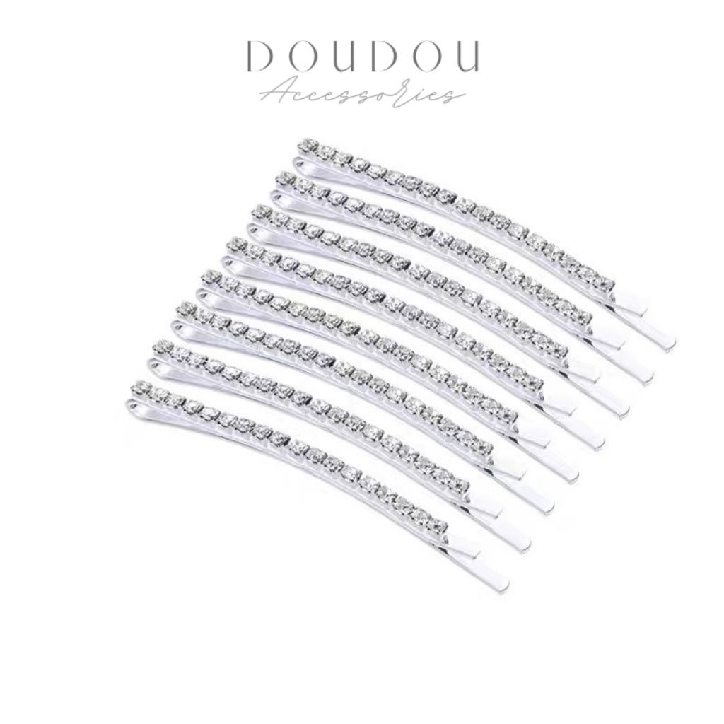 Kẹp tóc mái Doudou Phụ kiện kẹp tóc xinh Cặp tóc nữ Kẹp tóc đính đá phong cách Hàn Quốc thời trang FJ020