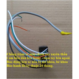 Chống trộm cướp xe máy cảm biến chạm tay xuyên thấu báo động kèn xe