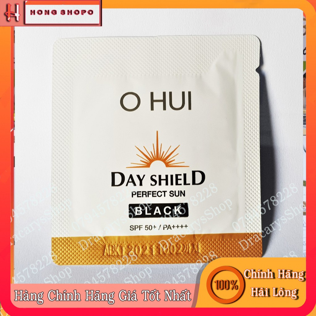 SAMPLE Kem chống nắng OHUI Day Shield Perfect Sun Black (SPF50+/PA++++)