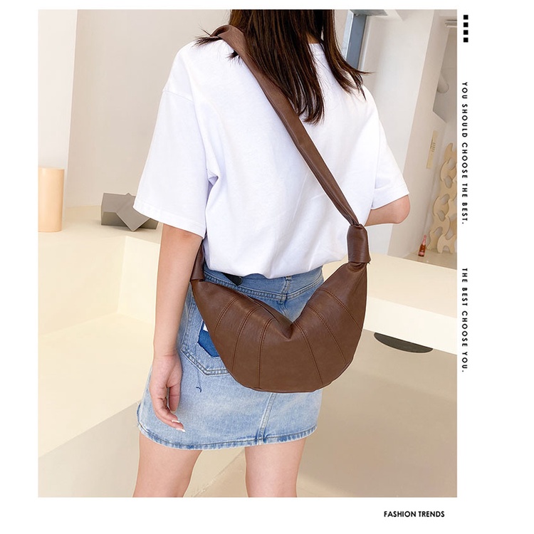 Túi Đeo Chéo Da PU Phong Cách retro Hàn Quốc Đơn Giản