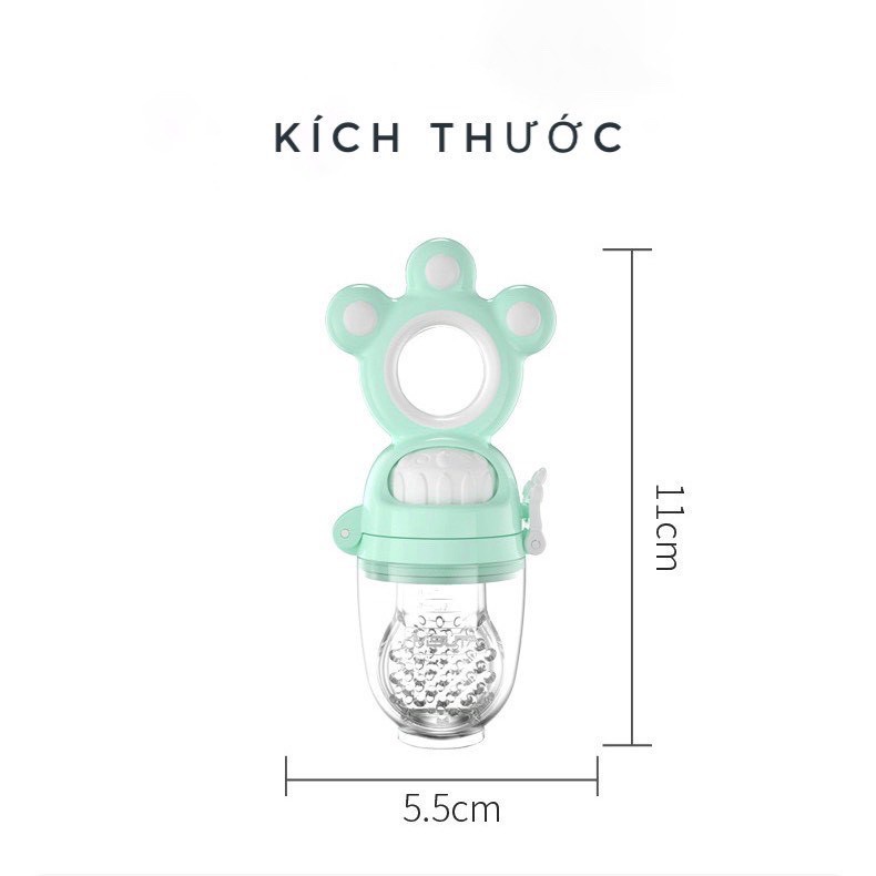 Túi Nhai Chống Hóc Misuta KIDWOW Kèm 3 Núm Silicon Mềm Cho Bé Tập Nhai Bảo Vệ Nướu Cho Bé
