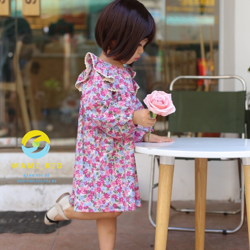 Váy Cho Bé Gái, Váy Xinh Cho Bé Thu Đông Chất Liệu Thô Hàn 100 sợi cotton siêu đẹp, tôn dáng Shop Mamikid