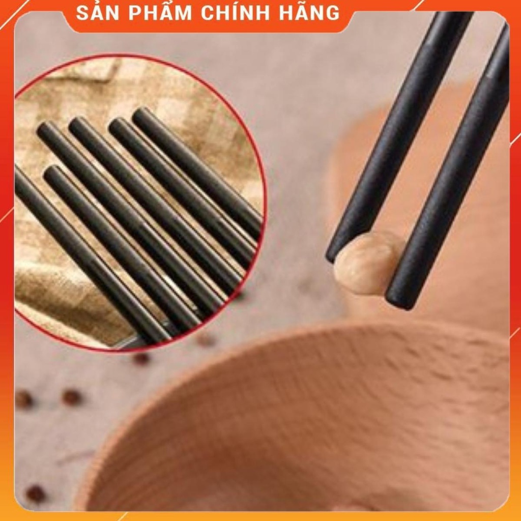 Bộ 10 đôi đũa mạ vàng Hàn Quốc, đũa ăn cao cấp, sang trọng, đũa ăn chống mốc