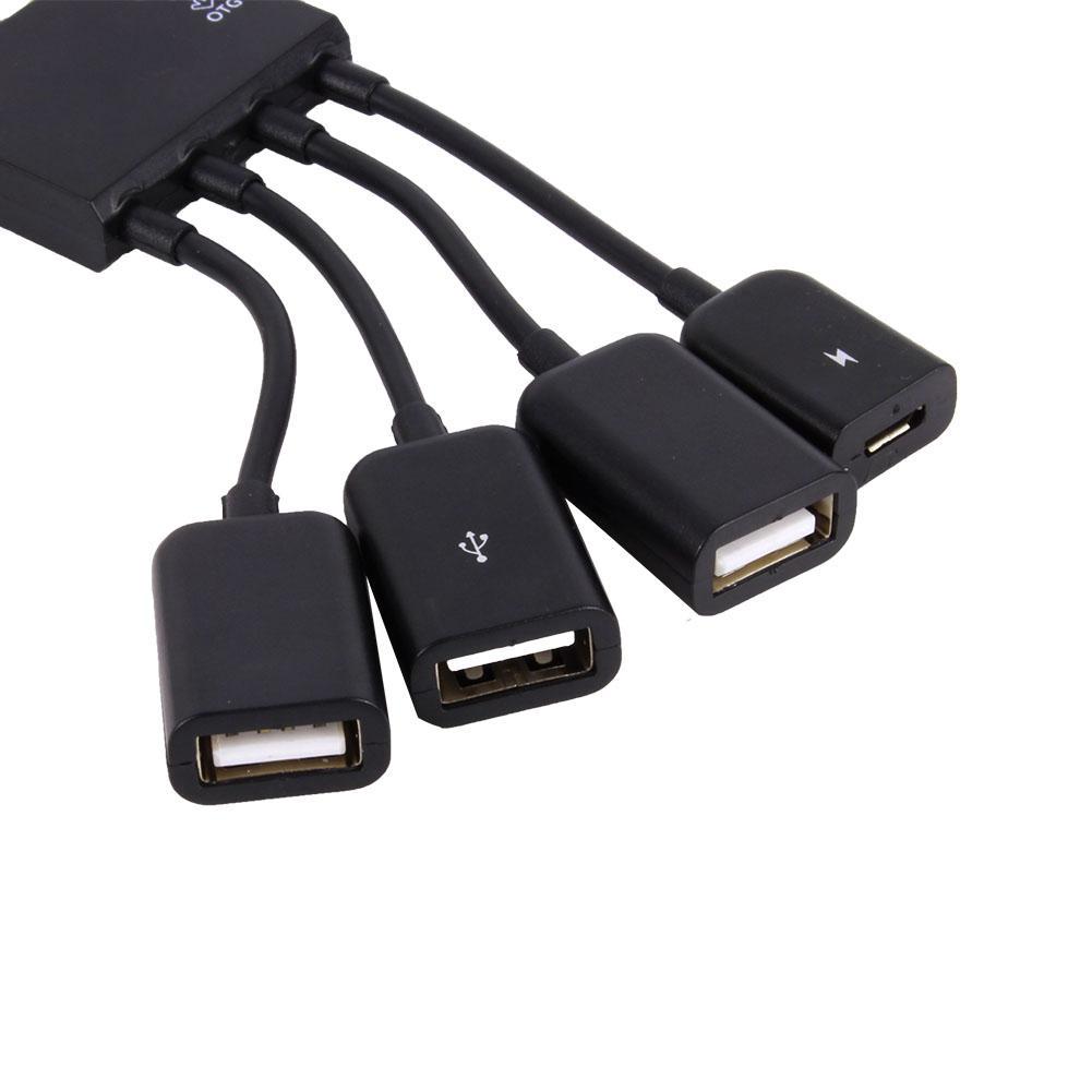 Bộ chuyển đổi 4 cổng Micro USB OTG HUB cho điện thoại Android , máy tính bảng