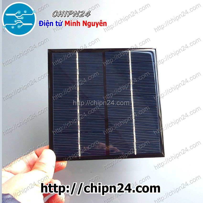 [1 CÁI] Tấm pin NLMT 9V 2W (115x115mm) (Tấm pin Năng Lượng Mặt Trời, Solar Power, Solar Panel)