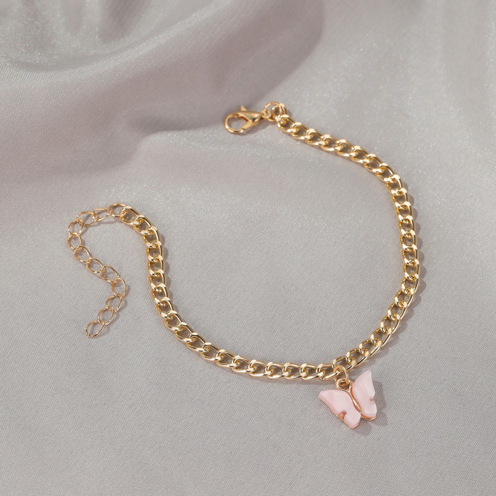 Lắc Chân Hợp Kim Gắn Hình Cánh Bướm Xinh Xắn Phong Cách Âu Mỹ Thời Trang Cho Phụ Nữ