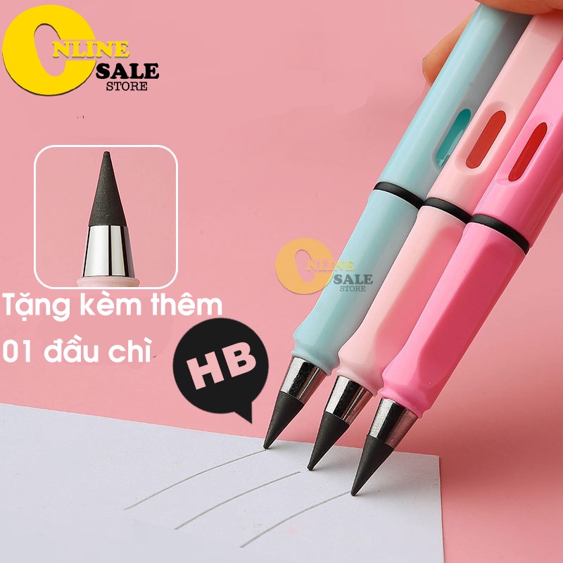 COMBO 3IN1 bút viết chì vĩnh cửu không cần chuốt cho học sinh tập viết, đồ dùng học tập- OnlineSale