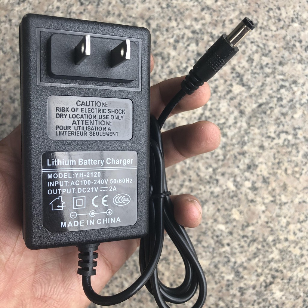 Sạc pin LI-ON 5S 21V-2A tự ngắt khi sạc đầy