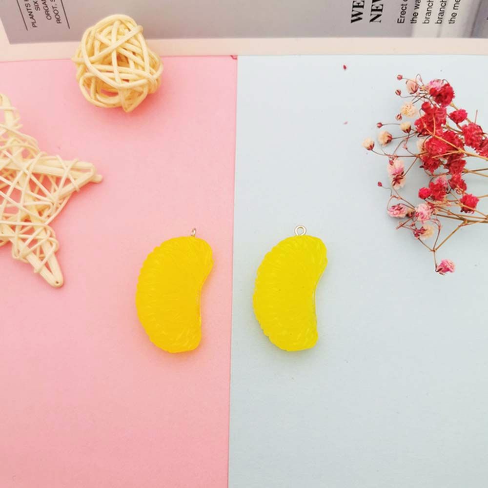 Móc khóa trang trí múi cam trang trí cho airpods/ balo/ túi xách/ xe hơi nhiều màu sắc xinh xắn