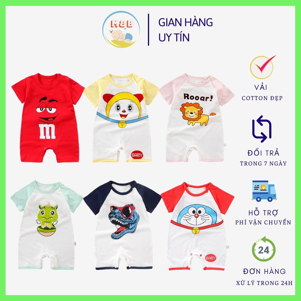 Bodysuit cho bé bộ body đùi cho bé trai gái sơ sinh bộ đồ em bé sơ sinh hàng đẹp 4-14kg - BDC18