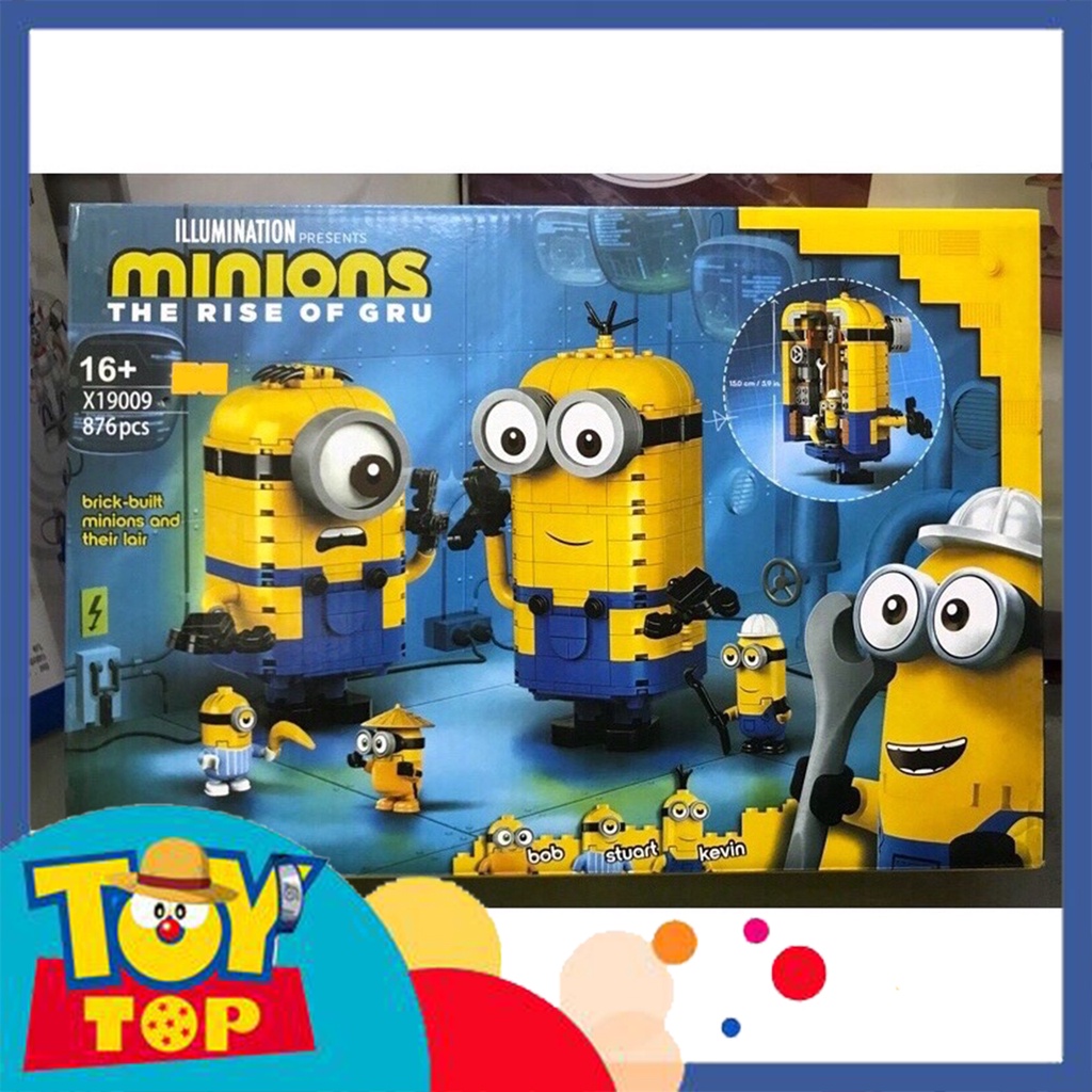 Đồ chơi lắp ráp ghép Minions and their Lair xếp hình hang ổ minion xếp hình A2112 X19009 CLB 21001 mô phỏng 75551