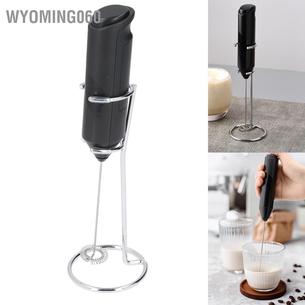 [Hàng Sẵn] Sữa Frother Vật liệu thép không gỉ cầm tay Thiết kế Pin chạy bằng dụng cụ điện màu đen cho quán cà phê 【Wyoming060】