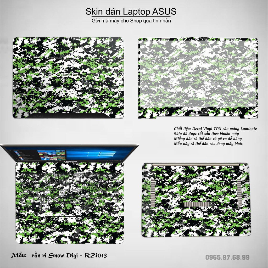 Skin dán Laptop Asus in hình rằn ri nhiều mẫu 4 (inbox mã máy cho Shop)