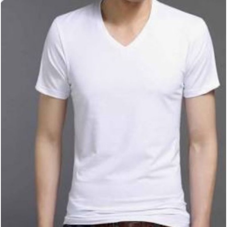 Áo lót thun nam trắng cổ tim | BigBuy360 - bigbuy360.vn