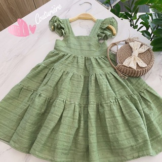 Váy alice xanh 3 tầng