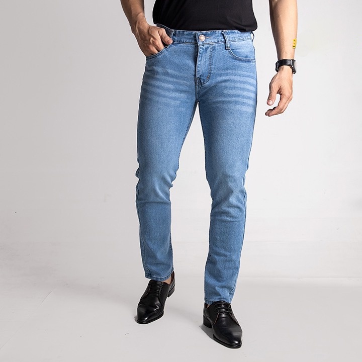 Quần Jean/ Quần bò nam trơn co giãn