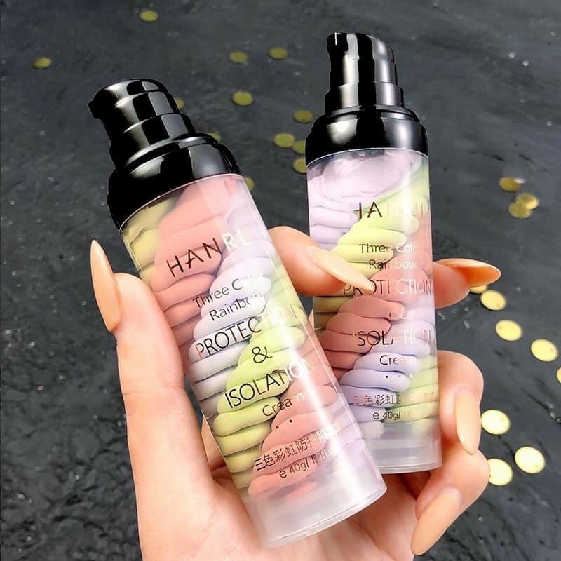 KEM NỀN TRANG ĐIỂM HANRU 3 MÀU RAINBOW | BigBuy360 - bigbuy360.vn