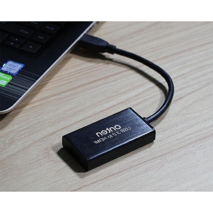 Cáp chuyển USB 3.0 to HDMI hỗ trợ Full HD 1080P Onten OTN-5202 (Onten 5202) - Hàng Chính Hãng