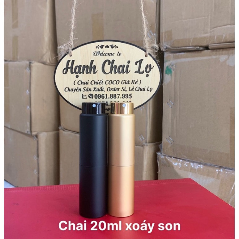 CHAI CHIẾT 20ml vỏ nhôm  xoáy son -lọ chiết nước hoa