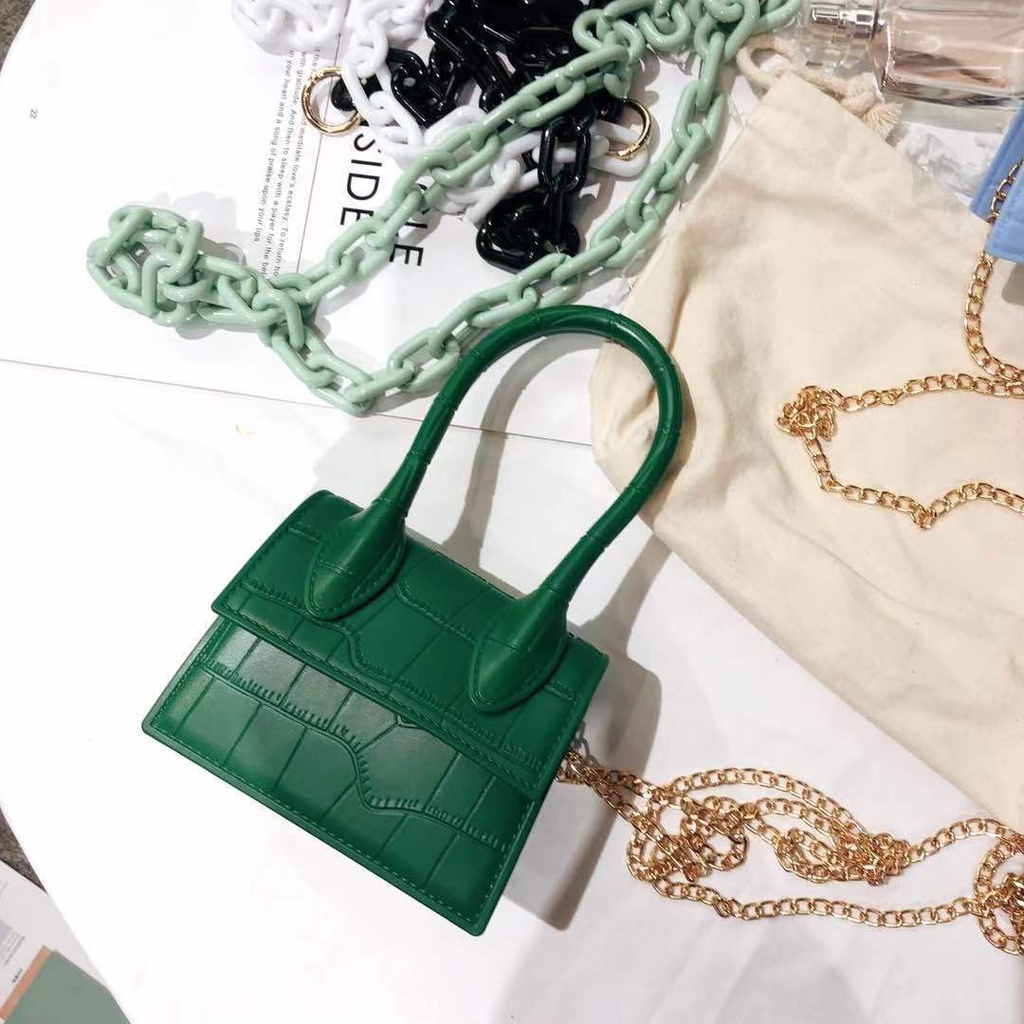 Túi Đeo Chéo mini Màu Sắc Đơn Giản Thời Trang Xuân Hè