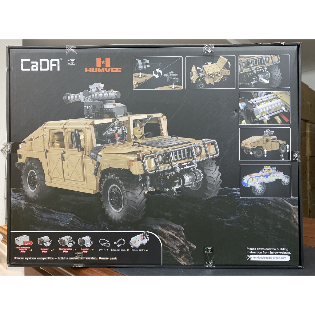 Cada C61036 Đồ chơi lắp ráp tương thích với Lego Technic xe HUMVEE - lắp xong bạn có thể điều khiển xe chạy từ xa