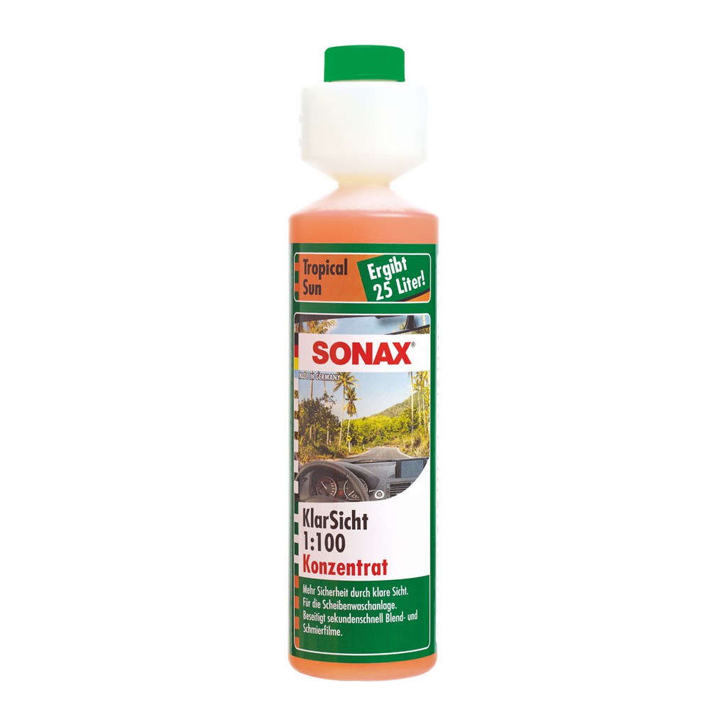 NƯỚC RỬA KÍNH SONAX CLEAR VIEW 1:100 CONCENTRATE TROPICAL SUN 250ML - DauNhotSaiGon