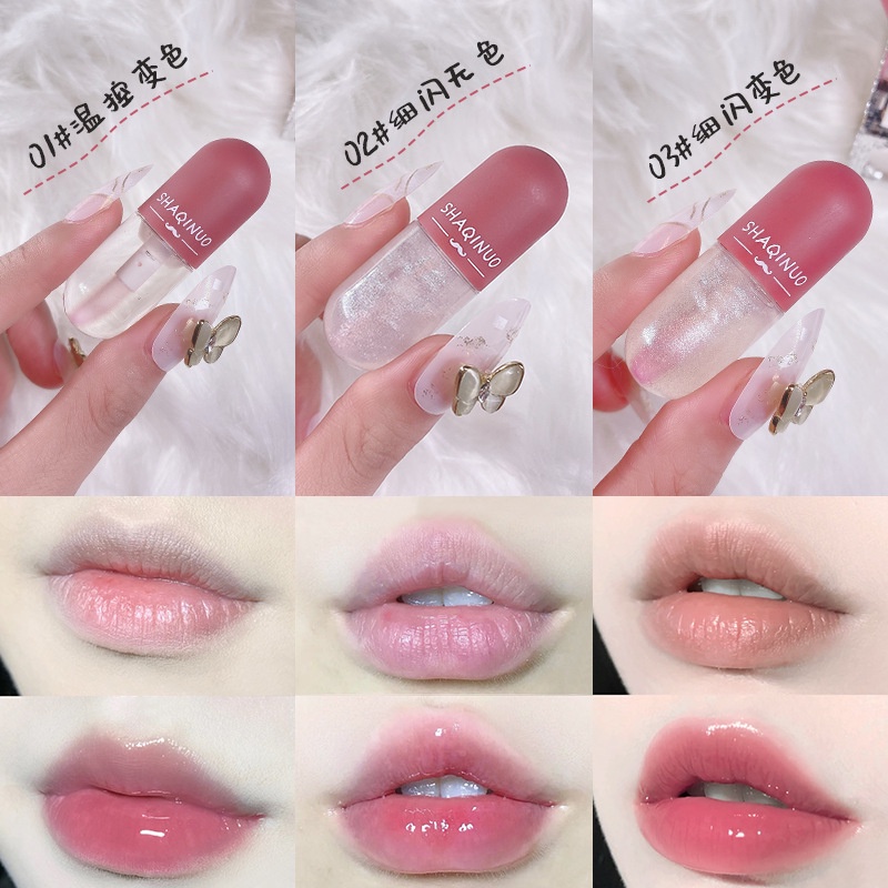 Son Làm Đầy Môi Phục Hồi Dưỡng Ẩm Lâu Trôi Thay Đổi Màu Theo Nhiệt Độ 3ml