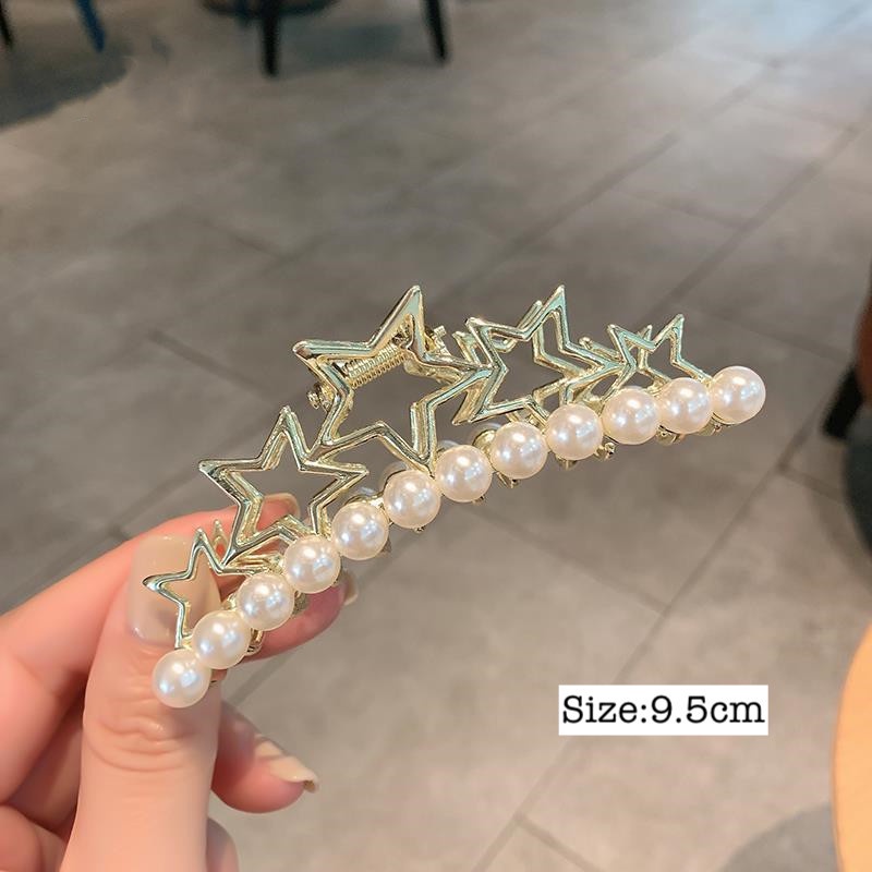 Kẹp tóc Hàn Quốc đính đá, kẹp tóc càng cua ngôi sao kim loại, cặp tóc thời trang xinh sang chảnh hottrend BT18