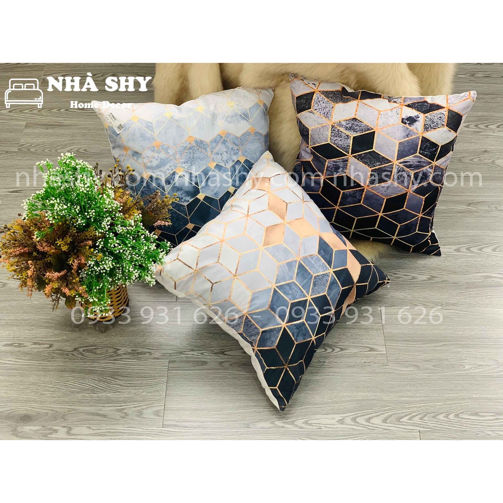 Gối Tựa Lưng Ghế Sofa, Văn Phòng, Xe Hơi Họa Tiết Ánh Sao Size 45x45cm