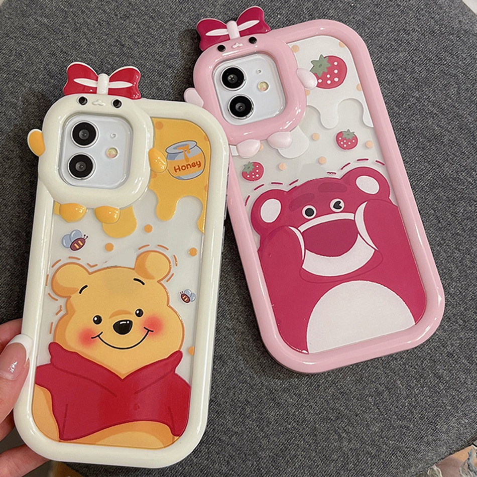 Ốp Điện Thoại Silicon Mềm Hình Winnie The Pooh 3D Cho iPhone 13 12 11 Pro MAX X XR XS MAX 12Pro 13Pro