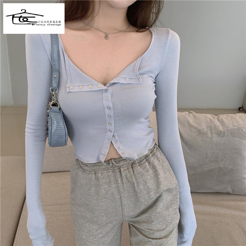 Áo Thun Tay Dài Màu Trơn Siêu Mỏng Phong Cách Hàn Quốc Thời Trang Mùa Hè 2022 Dành Cho Nữ