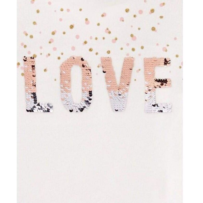 Áo nỉ  bé gái kim sa lật